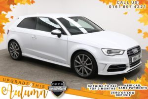 Used 2014 WHITE AUDI S3 Hatchback 2.0 S3 QUATTRO 3d AUTO 296 BHP (reg. 2014-10-31) for sale in Manchester
