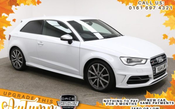 Used 2014 WHITE AUDI S3 Hatchback 2.0 S3 QUATTRO 3d AUTO 296 BHP (reg. 2014-10-31) for sale in Manchester