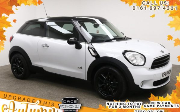 Used 2014 WHITE MINI PACEMAN Coupe 2.0 COOPER D ALL4 3d AUTO 111 BHP (reg. 2014-09-30) for sale in Manchester