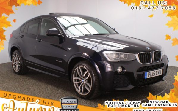 Used 2015 BLACK BMW X4 SUV 2.0 XDRIVE20D M SPORT 4d AUTO 188 BHP (reg. 2015-07-15) for sale in Stockport