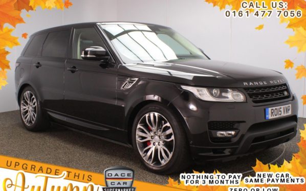 Used 2015 BLACK LAND ROVER RANGE ROVER SPORT SUV 3.0 SDV6 AUTOBIOGRAPHY DYNAMIC 5d AUTO 306 BHP (reg. 2015-04-10) for sale in Stockport