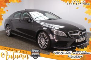 Used 2015 BLACK MERCEDES-BENZ CLS CLASS Coupe 3.0 CLS350 BLUETEC AMG LINE PREMIUM PLUS 4d AUTO 255 BHP (reg. 2015-03-07) for sale in Stockport