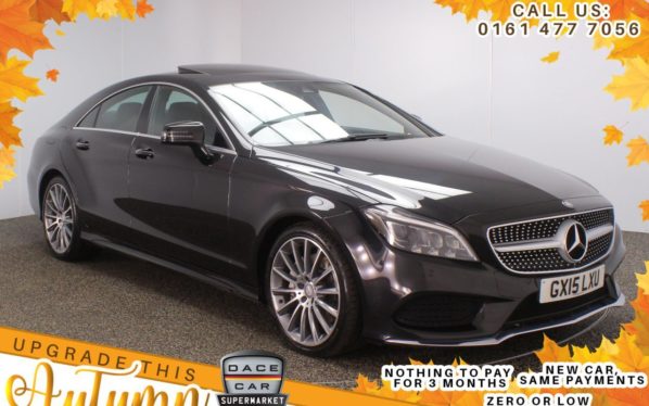 Used 2015 BLACK MERCEDES-BENZ CLS CLASS Coupe 3.0 CLS350 BLUETEC AMG LINE PREMIUM PLUS 4d AUTO 255 BHP (reg. 2015-03-07) for sale in Stockport