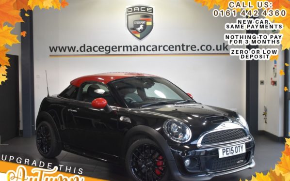 Used 2015 BLACK MINI COUPE Coupe 1.6 JOHN COOPER WORKS 2DR 208 BHP [CHILI PACK  and  MEDIA PACK] (reg. 2015-03-26) for sale in Bolton