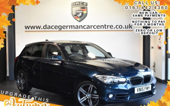 Used 2015 BLUE BMW 1 SERIES Hatchback 1.6 120I SPORT 5DR 177 BHP (reg. 2015-05-16) for sale in Bolton