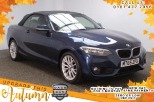 Used 2015 BLUE BMW 2 SERIES Convertible 1.5 218I SE 2d AUTO 134 BHP (reg. 2015-10-22) for sale in Stockport