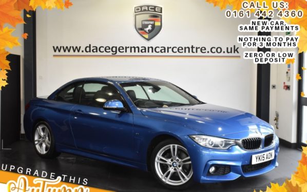 Used 2015 BLUE BMW 4 SERIES Convertible 2.0 420D M SPORT 2DR AUTO 181 BHP (reg. 2015-03-04) for sale in Bolton
