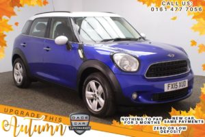 Used 2015 BLUE MINI COUNTRYMAN Hatchback 1.6 COOPER 5DR 122 BHP FREE 1 YEAR WARRANTY (reg. 2015-03-16) for sale in Stockport