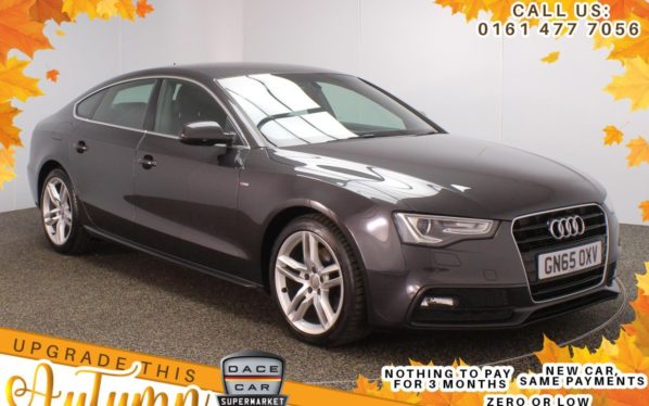 Used 2015 GREY AUDI A5 Hatchback 2.0 TDI S LINE 5d AUTO 187 BHP (reg. 2015-09-11) for sale in Stockport