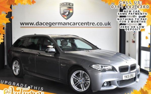 Used 2015 GREY BMW 5 SERIES Estate 2.0 520D M SPORT TOURING 5DR AUTO 188 BHP (reg. 2015-03-01) for sale in Bolton