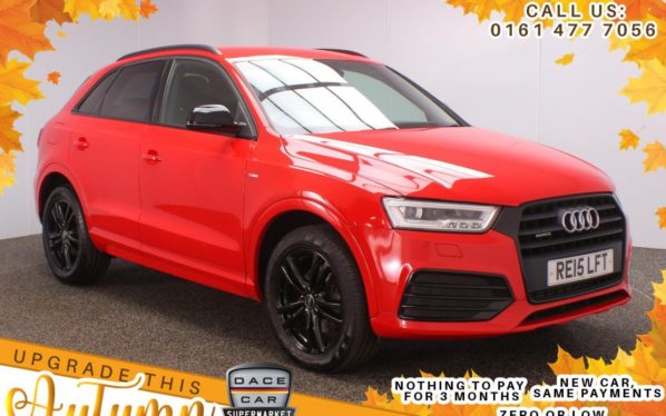 Used 2015 RED AUDI Q3 Estate 2.0 TFSI QUATTRO S LINE 5d AUTO 178 BHP (reg. 2015-06-26) for sale in Stockport