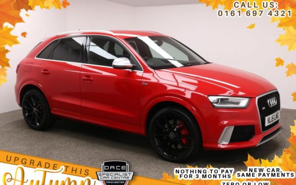 Used 2015 RED AUDI RS Q3 Estate 2.5 RSQ3 TFSI QUATTRO 5d AUTO 306 BHP (reg. 2015-03-25) for sale in Manchester