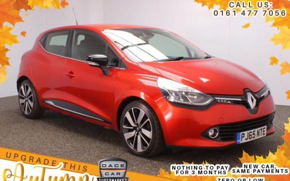 Used 2015 RED RENAULT CLIO Hatchback 1.5 DYNAMIQUE S NAV DCI 5DR 89 BHP FREE 1 YEAR WARRANTY (reg. 2015-11-20) for sale in Stockport