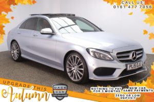 Used 2015 SILVER MERCEDES-BENZ C-CLASS Saloon 2.1 C250 BLUETEC AMG LINE PREMIUM PLUS 4d AUTO 204 BHP (reg. 2015-07-23) for sale in Stockport