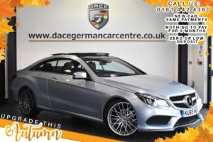 Used 2015 SILVER MERCEDES-BENZ E-CLASS Coupe 3.0 E350 BLUETEC AMG LINE 2DR AUTO 255 BHP (reg. 2015-09-01) for sale in Bolton