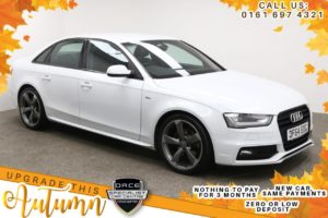 Used 2015 WHITE AUDI A4 Saloon 2.0 TDI BLACK EDITION START/STOP 4d AUTO 148 BHP (reg. 2015-01-07) for sale in Manchester