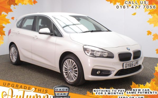 Used 2015 WHITE BMW 2 SERIES ACTIVE TOURER Hatchback 2.0 218D LUXURY ACTIVE TOURER 5d AUTO 148 BHP (reg. 2015-09-14) for sale in Stockport