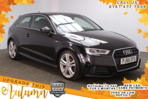Used 2016 BLACK AUDI A3 Hatchback 1.6 TDI S LINE 3d 109 BHP (reg. 2016-09-23) for sale in Stockport