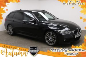 Used 2016 BLACK BMW 3 SERIES Estate 2.0 320D M SPORT TOURING 5d 188 BHP (reg. 2016-03-02) for sale in Manchester