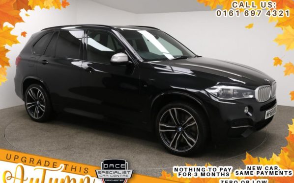 Used 2016 BLACK BMW X5 Estate 3.0 M50D 5d AUTO 376 BHP (reg. 2016-09-20) for sale in Manchester
