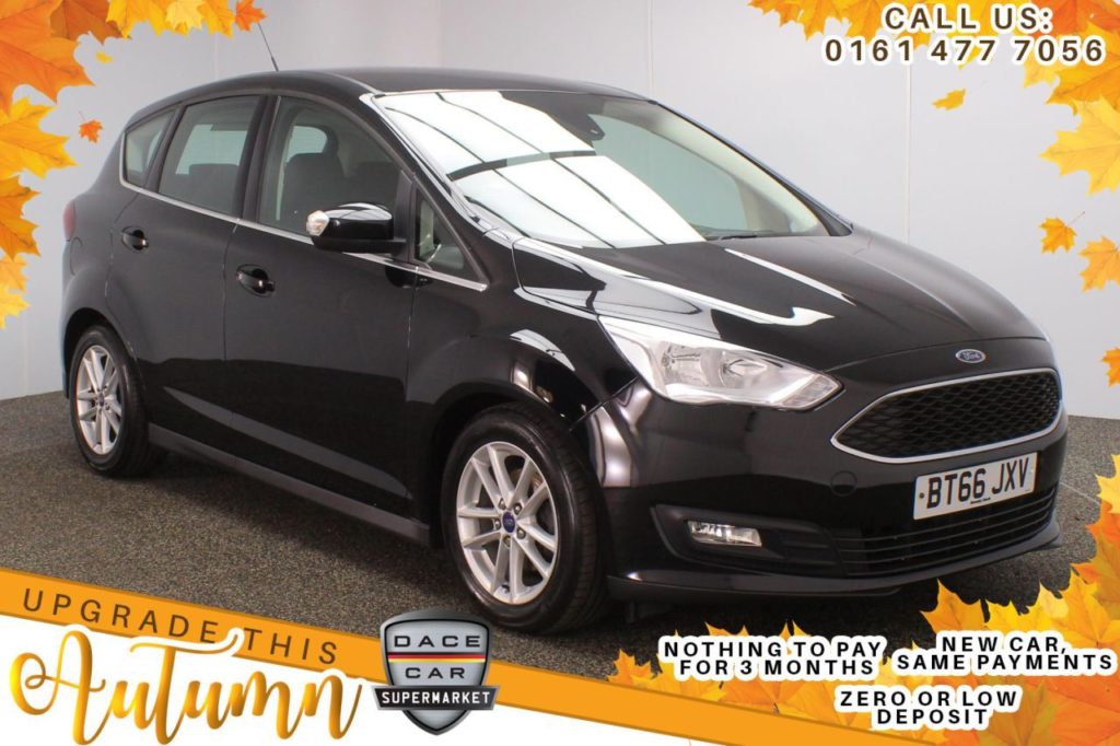 Used 2016 BLACK FORD C-MAX MPV 1.0 ZETEC 5d 124 BHP (reg. 2016-11-30) for sale in Stockport