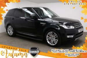Used 2016 BLACK LAND ROVER RANGE ROVER SPORT Estate 3.0 SDV6 HSE 5d AUTO 306 BHP (reg. 2016-03-31) for sale in Manchester