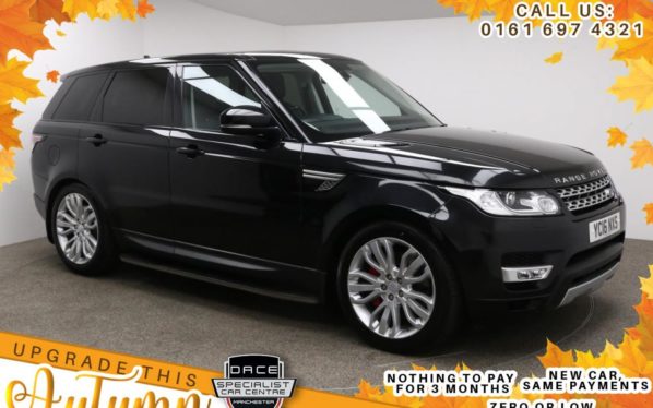 Used 2016 BLACK LAND ROVER RANGE ROVER SPORT Estate 3.0 SDV6 HSE 5d AUTO 306 BHP (reg. 2016-03-31) for sale in Manchester