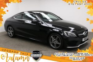 Used 2016 BLACK MERCEDES-BENZ C-CLASS Coupe 2.1 C 220 D AMG LINE 2d 168 BHP (reg. 2016-03-16) for sale in Manchester