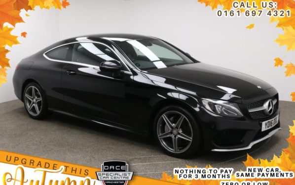 Used 2016 BLACK MERCEDES-BENZ C-CLASS Coupe 2.1 C 220 D AMG LINE 2d 168 BHP (reg. 2016-03-16) for sale in Manchester