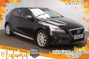 Used 2016 BLACK VOLVO V40 Hatchback 2.0 D2 CROSS COUNTRY PRO 5DR 118 BHP FREE 1 YEAR WARRANTY (reg. 2016-09-29) for sale in Stockport