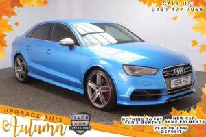 Used 2016 BLUE AUDI S3 Saloon 2.0 S3 QUATTRO 4d AUTO 296 BHP (reg. 2016-04-28) for sale in Stockport