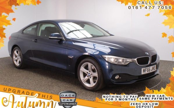 Used 2016 BLUE BMW 4 SERIES Coupe 2.0 420D XDRIVE SE 2DR AUTO 188 BHP FREE 1 YEAR WARRANTY (reg. 2016-11-25) for sale in Stockport