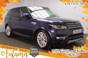 Used 2016 BLUE LAND ROVER RANGE ROVER SPORT SUV 3.0 SDV6 HSE 5d AUTO 306 BHP (reg. 2016-04-05) for sale in Stockport