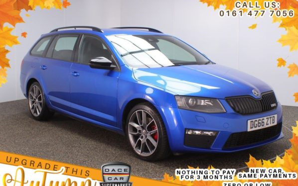 Used 2016 BLUE SKODA OCTAVIA Estate 2.0 VRS TDI DSG 5d AUTO 181 BHP (reg. 2016-10-13) for sale in Stockport