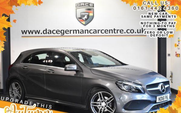 Used 2016 GREY MERCEDES-BENZ A-CLASS Hatchback 1.5 A 180 D AMG LINE PREMIUM 5DR 107 BHP (reg. 2016-06-08) for sale in Bolton