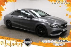 Used 2016 GREY MERCEDES-BENZ CLA Coupe 1.6 CLA 180 AMG LINE 4d 121 BHP (reg. 2016-09-01) for sale in Manchester