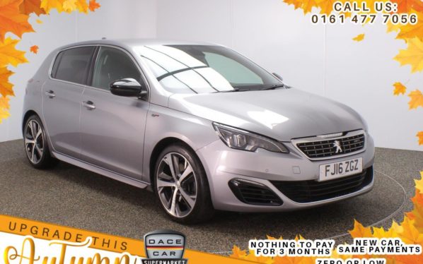 Used 2016 GREY PEUGEOT 308 Hatchback 2.0 BLUE HDI S/S GT 5d AUTO 180 BHP (reg. 2016-03-09) for sale in Stockport