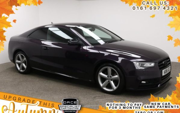 Used 2016 PURPLE AUDI A5 Coupe 2.0 TDI BLACK EDITION PLUS 3d 187 BHP (reg. 2016-06-24) for sale in Manchester