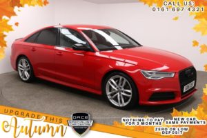 Used 2016 RED AUDI A6 Saloon 3.0 TDI QUATTRO BLACK EDITION 4d AUTO 315 BHP (reg. 2016-04-19) for sale in Manchester