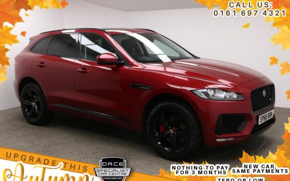 Used 2016 RED JAGUAR F-PACE Estate 3.0 V6 S AWD 5d AUTO 296 BHP (reg. 2016-12-16) for sale in Manchester