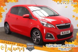 Used 2016 RED PEUGEOT 108 Hatchback 1.2 PURETECH ALLURE 5d 82 BHP (reg. 2016-03-31) for sale in Stockport