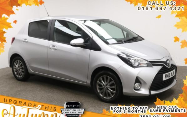 Used 2016 SILVER TOYOTA YARIS Hatchback 1.3 VVT-I ICON 5d 99 BHP (reg. 2016-03-18) for sale in Manchester