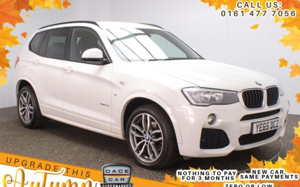Used 2016 WHITE BMW X3 SUV 2.0 XDRIVE20D M SPORT 5d AUTO 188 BHP (reg. 2016-01-27) for sale in Stockport