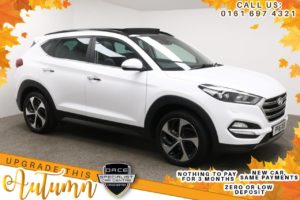 Used 2016 WHITE HYUNDAI TUCSON Estate 2.0 CRDI PREMIUM SE BLUE DRIVE 5d 134 BHP (reg. 2016-06-18) for sale in Manchester