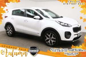 Used 2016 WHITE KIA SPORTAGE Estate 2.0 CRDI GT-LINE 5d AUTO 134 BHP (reg. 2016-09-28) for sale in Manchester