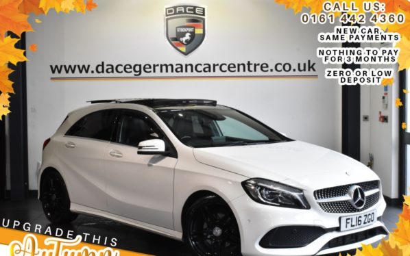 Used 2016 WHITE MERCEDES-BENZ A-CLASS Hatchback 1.5 A 180 D AMG LINE PREMIUM PLUS 5DR 107 BHP (reg. 2016-03-11) for sale in Bolton