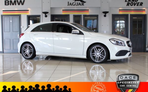 Used 2016 WHITE MERCEDES-BENZ A-CLASS Hatchback 2.1 A 220 D AMG LINE PREMIUM 5d AUTO 174 BHP (reg. 2016-05-31) for sale in Hazel Grove