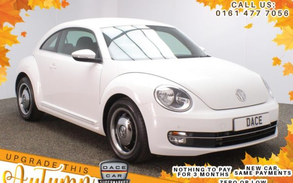 Used 2016 WHITE VOLKSWAGEN BEETLE Hatchback 1.2 DESIGN TSI BLUEMOTION TECHNOLOGY 3d 104 BHP (reg. 2016-07-27) for sale in Stockport