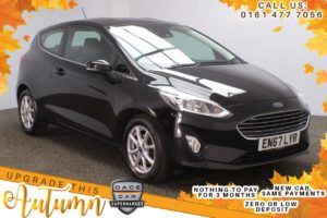 Used 2017 BLACK FORD FIESTA Hatchback 1.0 ZETEC 3d 99 BHP (reg. 2017-12-23) for sale in Stockport