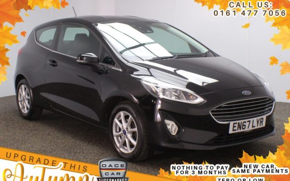 Used 2017 BLACK FORD FIESTA Hatchback 1.0 ZETEC 3d 99 BHP (reg. 2017-12-23) for sale in Stockport